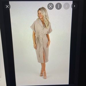 Beige button down Kittenish dress NWT sizeMedium
